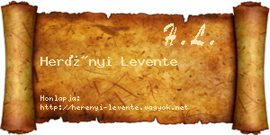 Herényi Levente névjegykártya