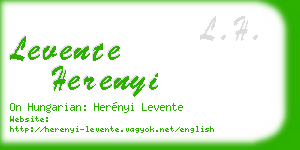 levente herenyi business card